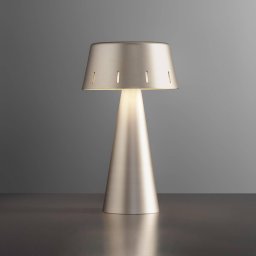 OLEV Makà LED table lamp with rechargeable battery, titanium