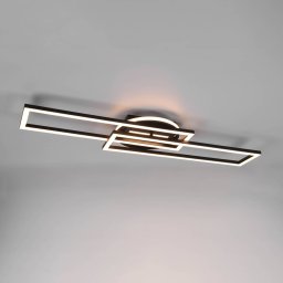 Reality Leuchten Twister LED ceiling lamp, rotatable, remote, black