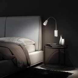 Briloner Tusi LED wall light with a flexible arm, nickel