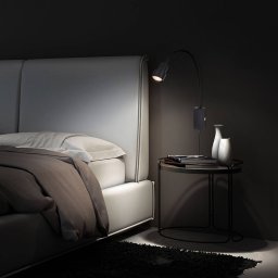 Briloner Tusi LED wall light, flexible arm, black