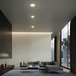 Briloner LED recessed spotlight Plat, white, Ø 10 cm, 3,000K