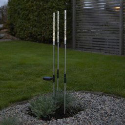 STAR TRADING Bubbly LED solar light in a set of 3, warm white