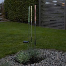 STAR TRADING Bubbly LED solar light in a set of 3 multicoloured