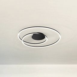 FISCHER & HONSEL LED ceiling light Holy Ø 68cm sand black