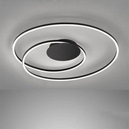 FISCHER & HONSEL LED ceiling light Holy Ø 49cm sand black