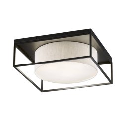 FISCHER & HONSEL Carre ceiling light 60x60cm fabric shade white