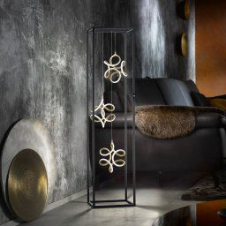FISCHER & HONSEL Gesa LED floor lamp with 3 light elements in cage