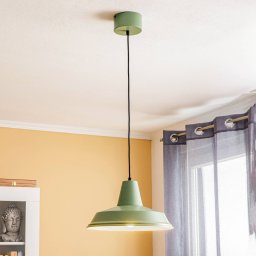 Luminex Class pendant light in metal, green/white