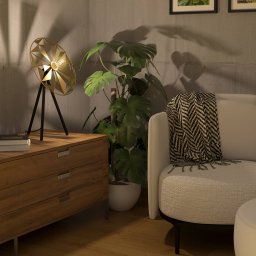 EGLO Castanuelo table lamp, black/gold