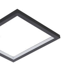 EGLO LED ceiling lamp Gafares, black aluminium 33 cm remote control CCT