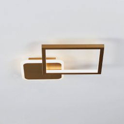 EGLO LED ceiling lamp Gafares, gold, aluminium, 33 cm remote control CCT