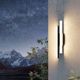EGLO LED outdoor wall light Serricella, black