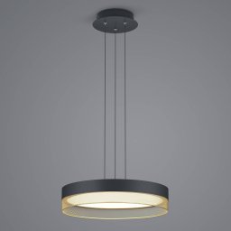 HELL Mesh LED pendant light, Ø 45 cm, black/gold
