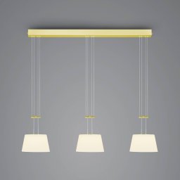 BANKAMP Conus LED pendant light, 3-bulb, brass