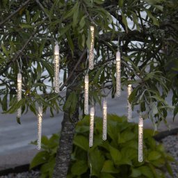 STAR TRADING Bubbly LED solar string lights, 10-bulb warm white
