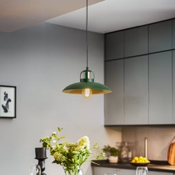 Eko-Light Felix hanging light, green/gold, 1-bulb