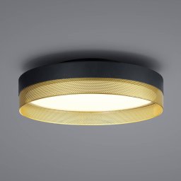 HELL LED ceiling light Mesh, Ø 45 cm, black/gold