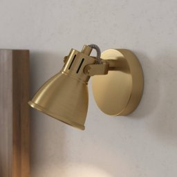EGLO Seras wall spotlight, brushed brass-gold, 1-bulb