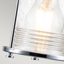 KICHLER Ashland Bay bathroom wall light, three-bulb chrome