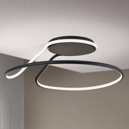 ORION Claire LED ceiling light, black, dimmable