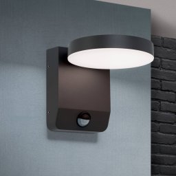 ORION Hendryk LED outdoor wall light with a sensor black