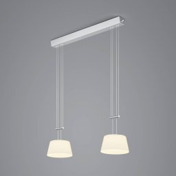 BANKAMP Conus LED pendant light, 2-bulb, nickel