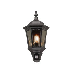 Elstead Medstead outdoor wall light, sensor, black