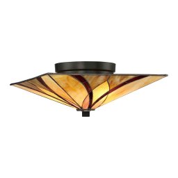 QUOIZEL Asheville ceiling light Tiffany design, 16.7 cm