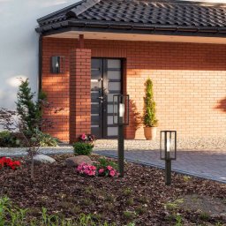 Searchlight Box pillar light, stainless steel, black