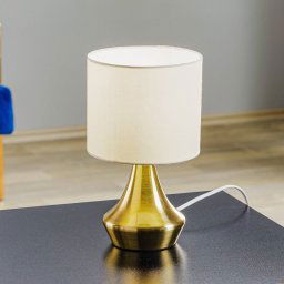ONLI Ottone table lamp with textile shade, brass
