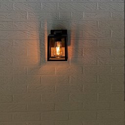 LUTEC Shiva outdoor wall light lantern with clear glass