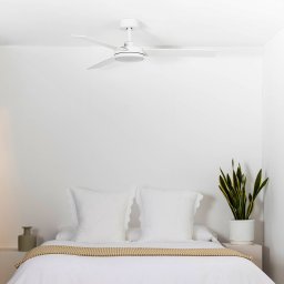 FARO BARCELONA Barth LED ceiling fan with light, white