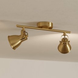 EGLO Seras downlight, brushed brass-gold, 2-bulb