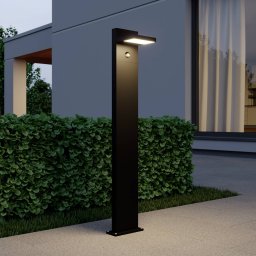 Lucande Silvan LED bollard light, 100 cm, sensor, anthracite
