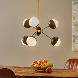 Viokef Orbit hanging light, six-bulb