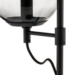 Lucande Sotiana table lamp, glass ball, black