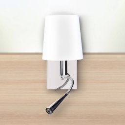 Aluminor Asset wall light with reading lamp and USB port