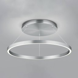 Knapstein Lisa-D LED pendant light, ring-shaped, matt nickel