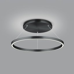 Knapstein Lisa-D LED pendant light, ring-shaped, black