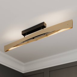 Quitani LED ceiling lamp Lian, brass, black