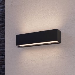 Lucande Lengo LED wall light, 25 cm anthracite, up/down 3000K