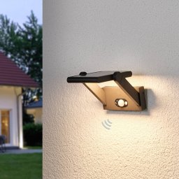 Lucande Solar-powered LED outdoor wall light Valerian