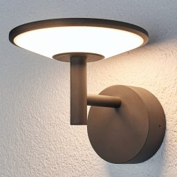 Lucande LED outdoor wall light Fenia, anthracite, aluminium, IP65