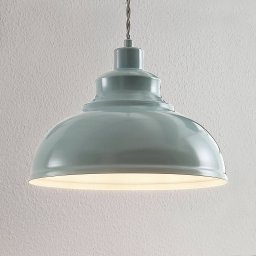 Lindby Albertine vintage pendant light, metal, light blue