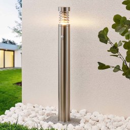 Lindby Piper sensor path light made of stainless steel