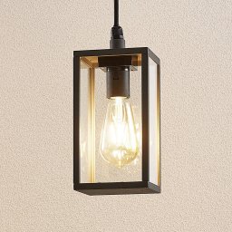 Lindby Filimon outdoor pendant light, anthracite, 22 cm, IP44, E27