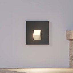 Arcchio LED recessed light Vexi, 7.5 cm x 7.5 cm, black, CCT