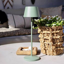LOOM DESIGN LED rechargeable patio lamp Modi green-grey 36 cm CCT