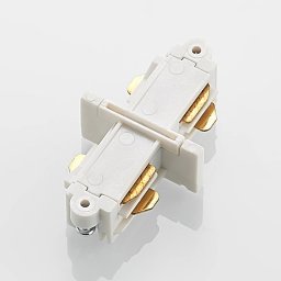 Lindby longitudinal connector Linaro, white, single-circuit track lighting