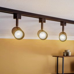 Prios single-circuit track lighting system Jorell, black, 3-bulb, GU10